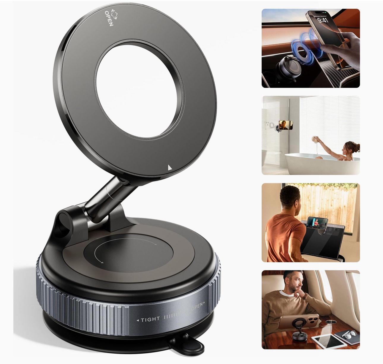 Magnetic Vacuum Phone Holder